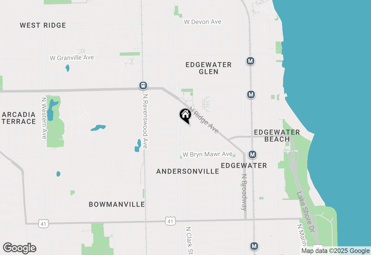 Map of 1530 W Edgewater Avenue #2R, Chicago, IL 60660