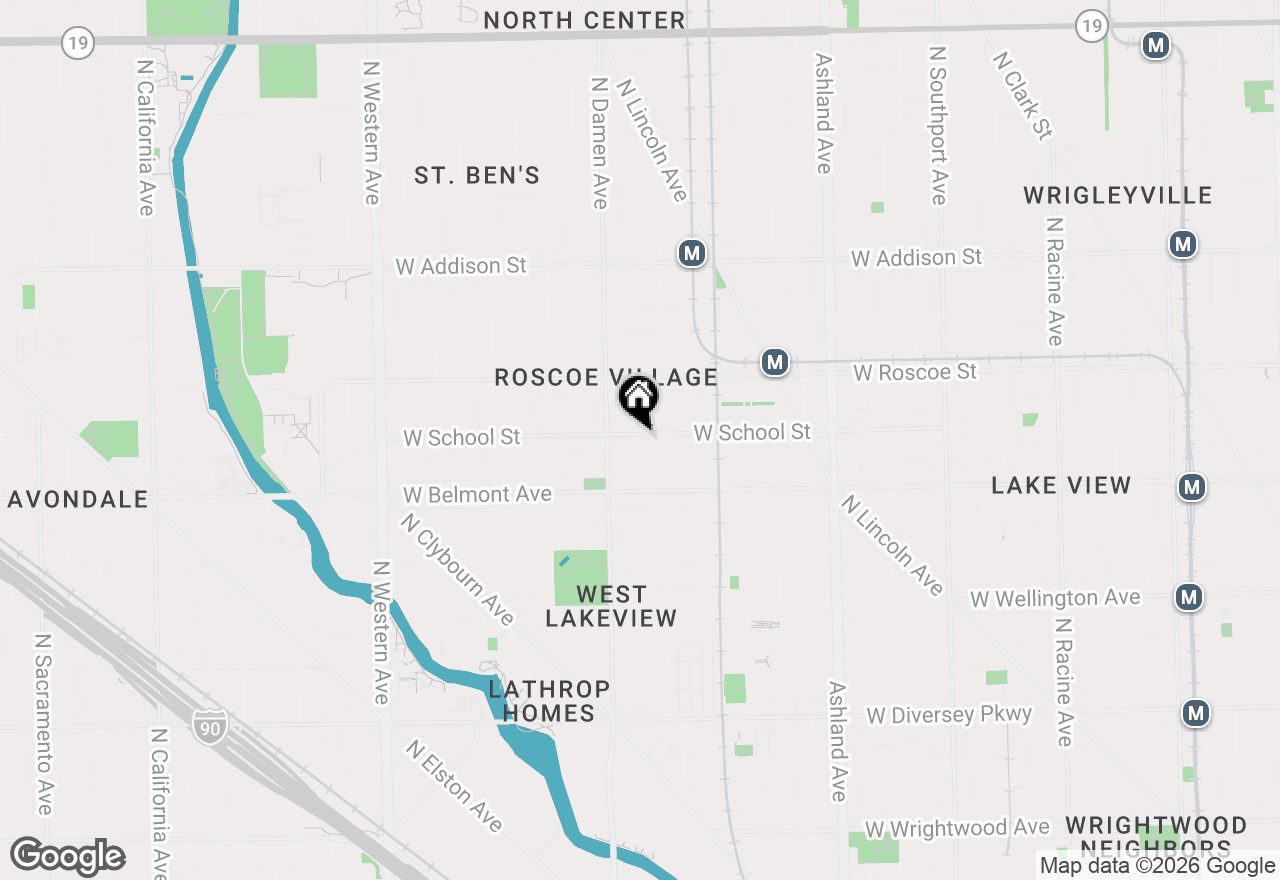 Map of 1925 W School Street, Chicago, IL 60657