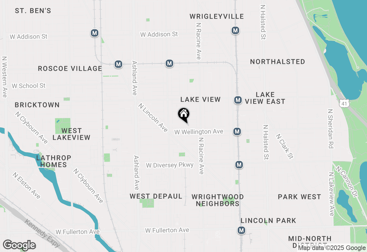 Map of 1301 W Nelson Street #1, Chicago, IL 60657