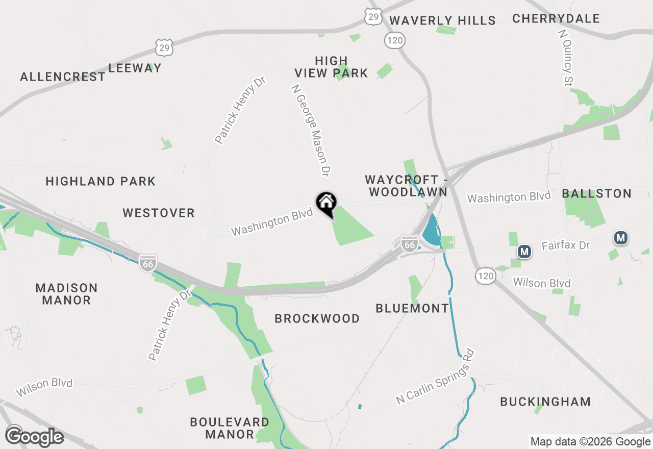 Map of 5206 12th Street N, Arlington, VA 22205