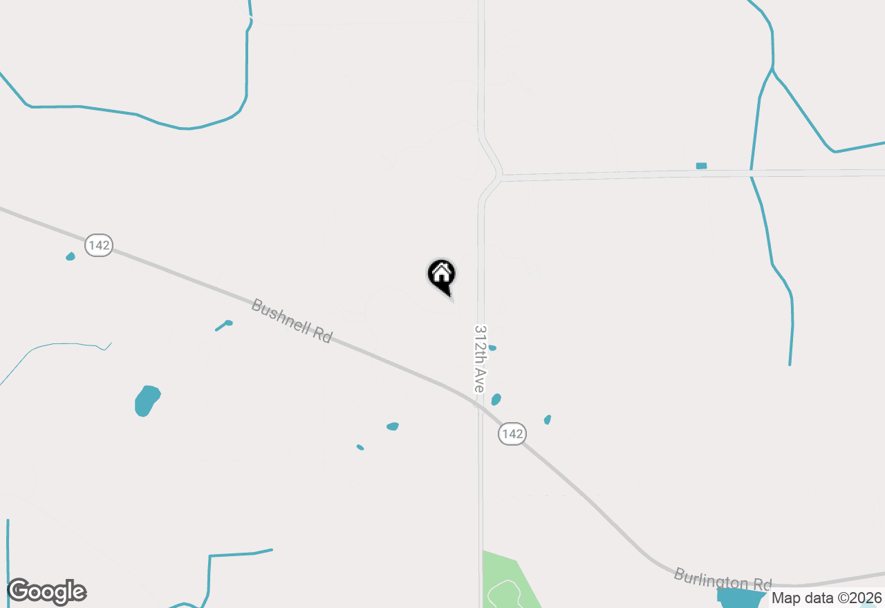 Map of 6724 Horseshoe Trl, Burlington, WI 53105