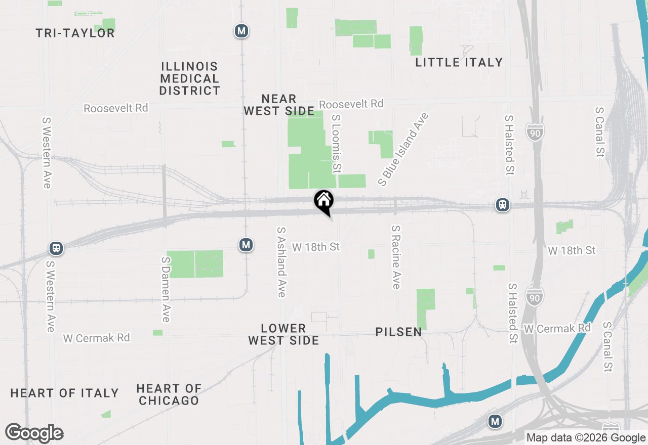 Map of 1429 W 16th Street #3E, Chicago, IL 60608