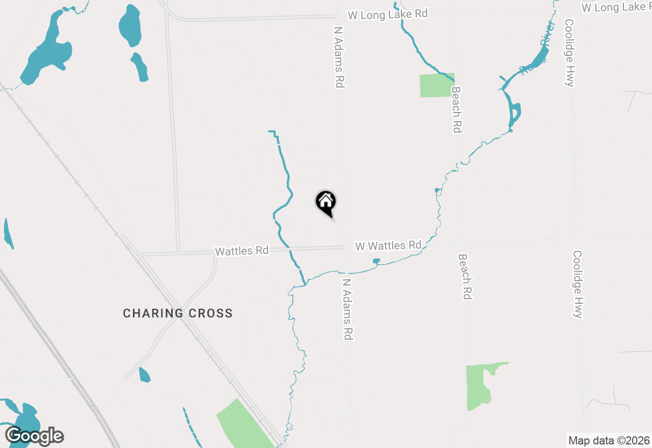 Map of 4305 Meadowlane Court, Bloomfield Hills, MI 48304