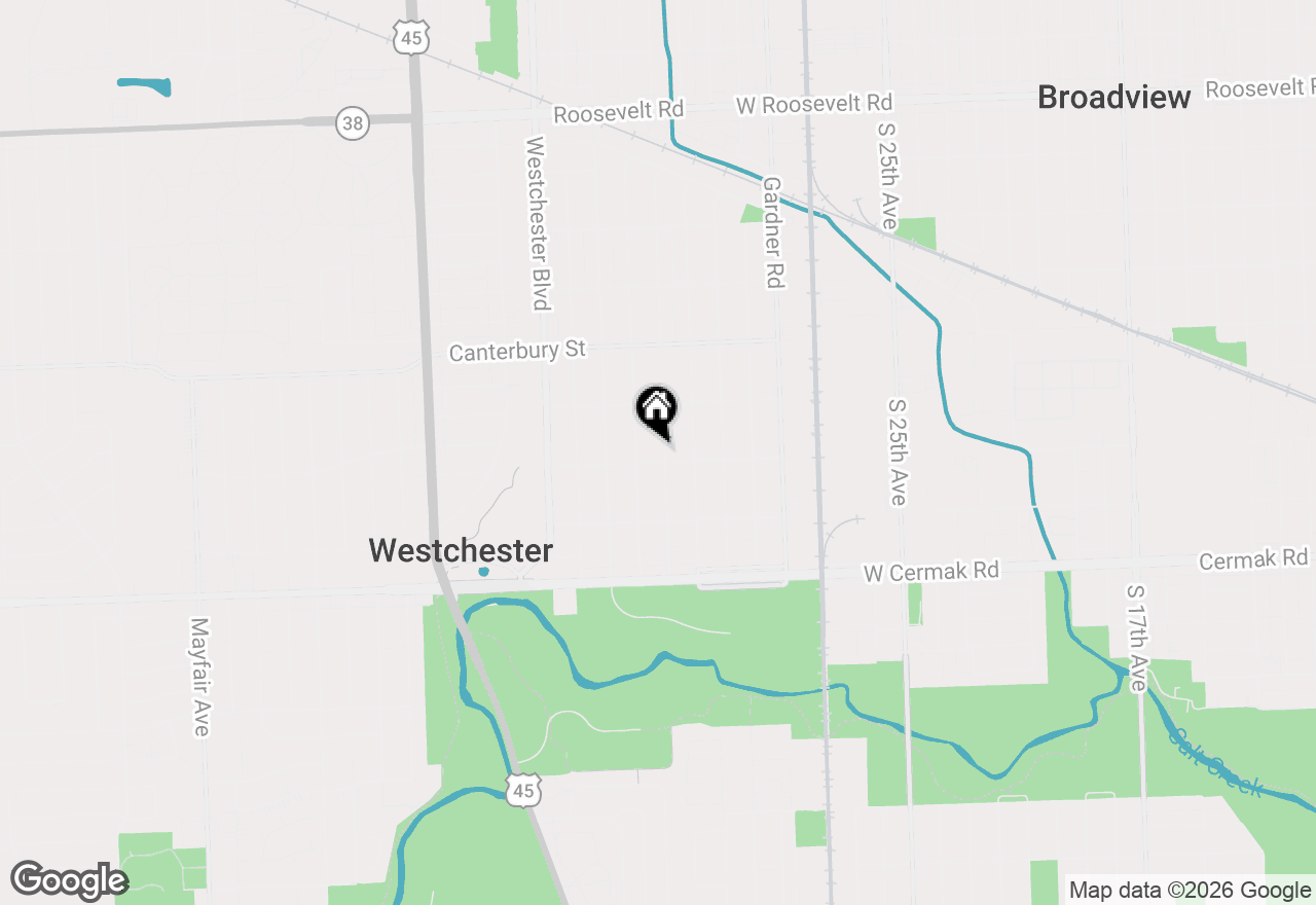 Map of 1852 Suffolk Avenue, Westchester, IL 60154
