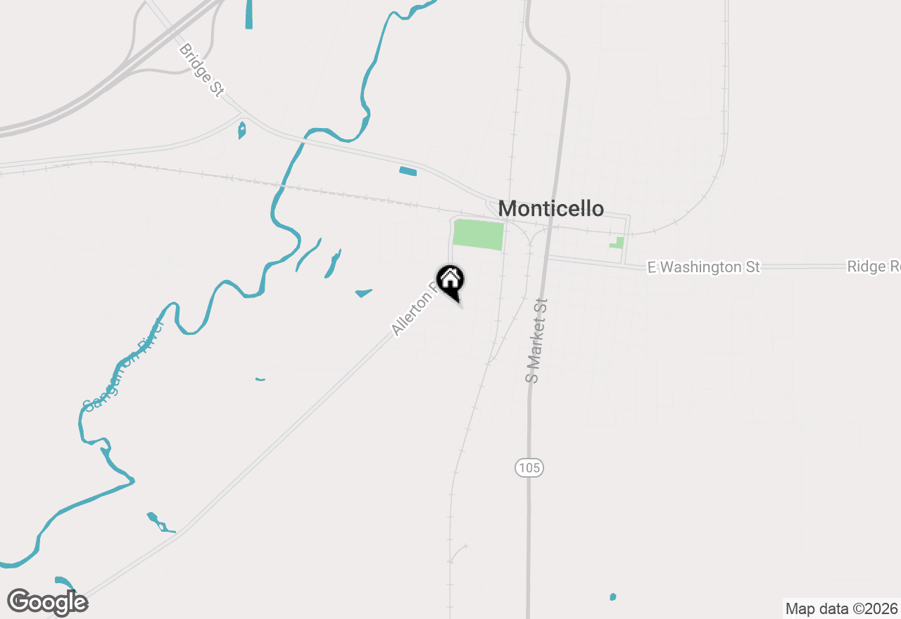 Map of 504 S West Union Street, Monticello, IL 61856