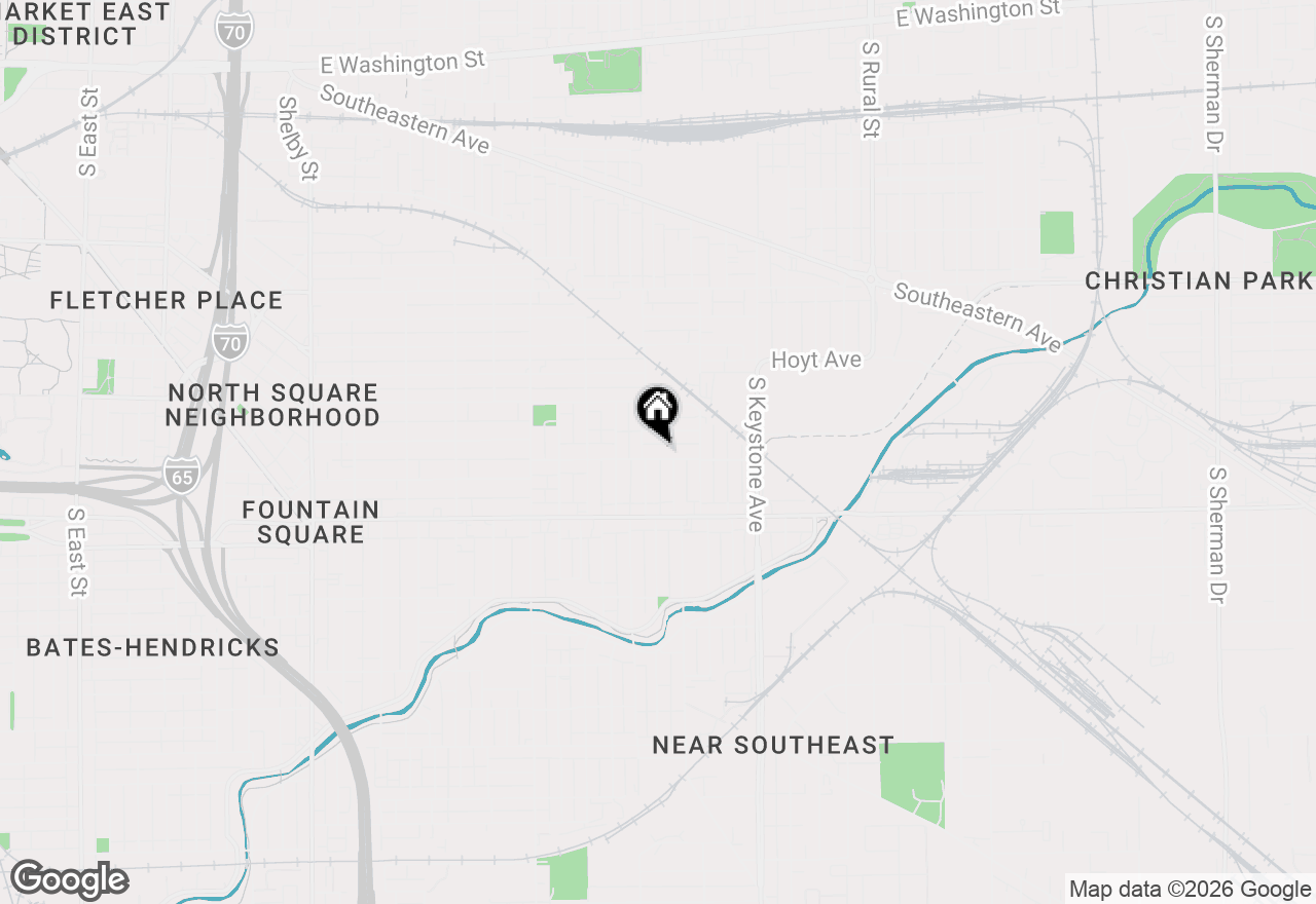 Map of 2122 Woodlawn Avenue, Indianapolis, IN 46203