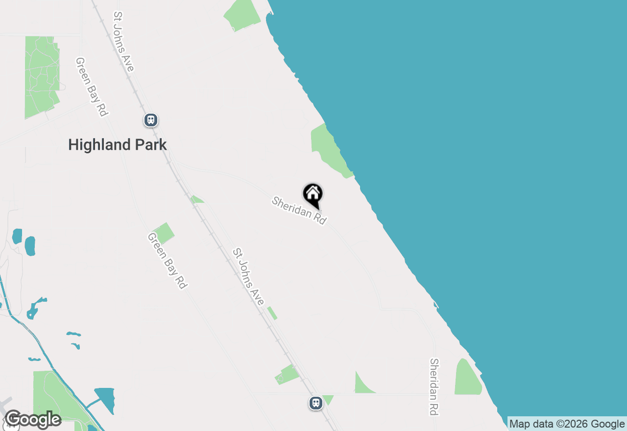 Map of 1355 Sheridan Road, Highland Park, IL 60035