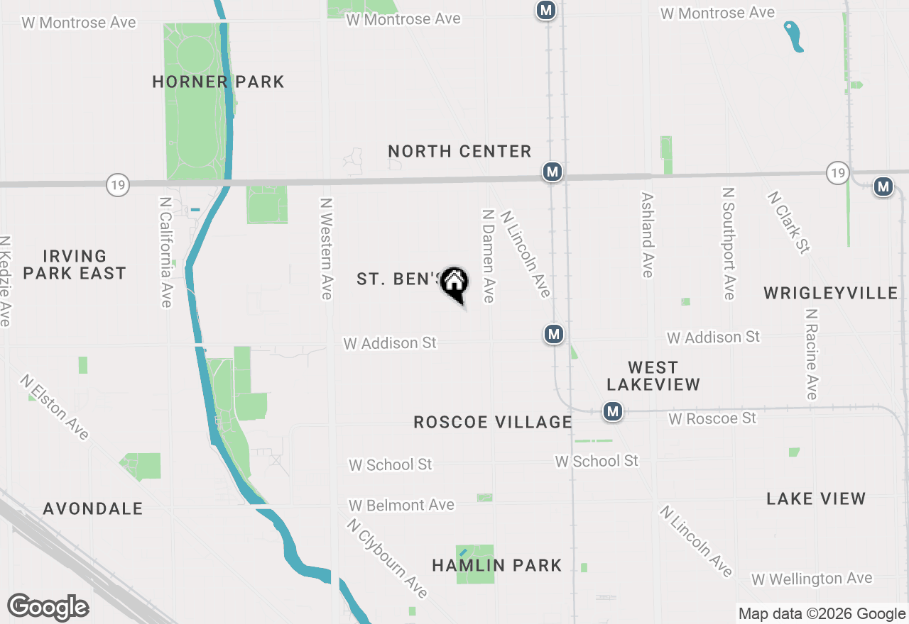 Map of 3643 N Hoyne Avenue #2, Chicago, IL 60618