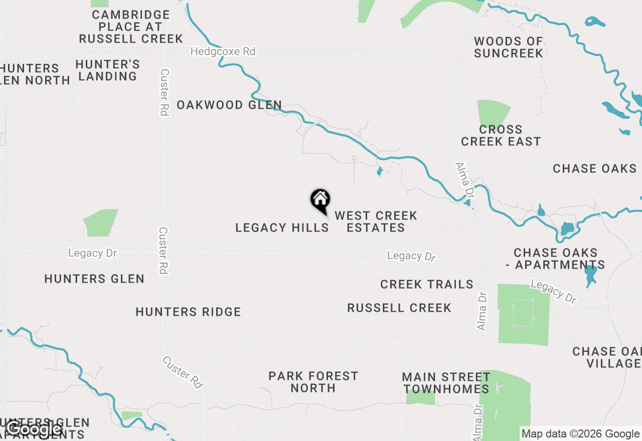 Map of 1521 Simsbury Drive, Plano, TX 75025