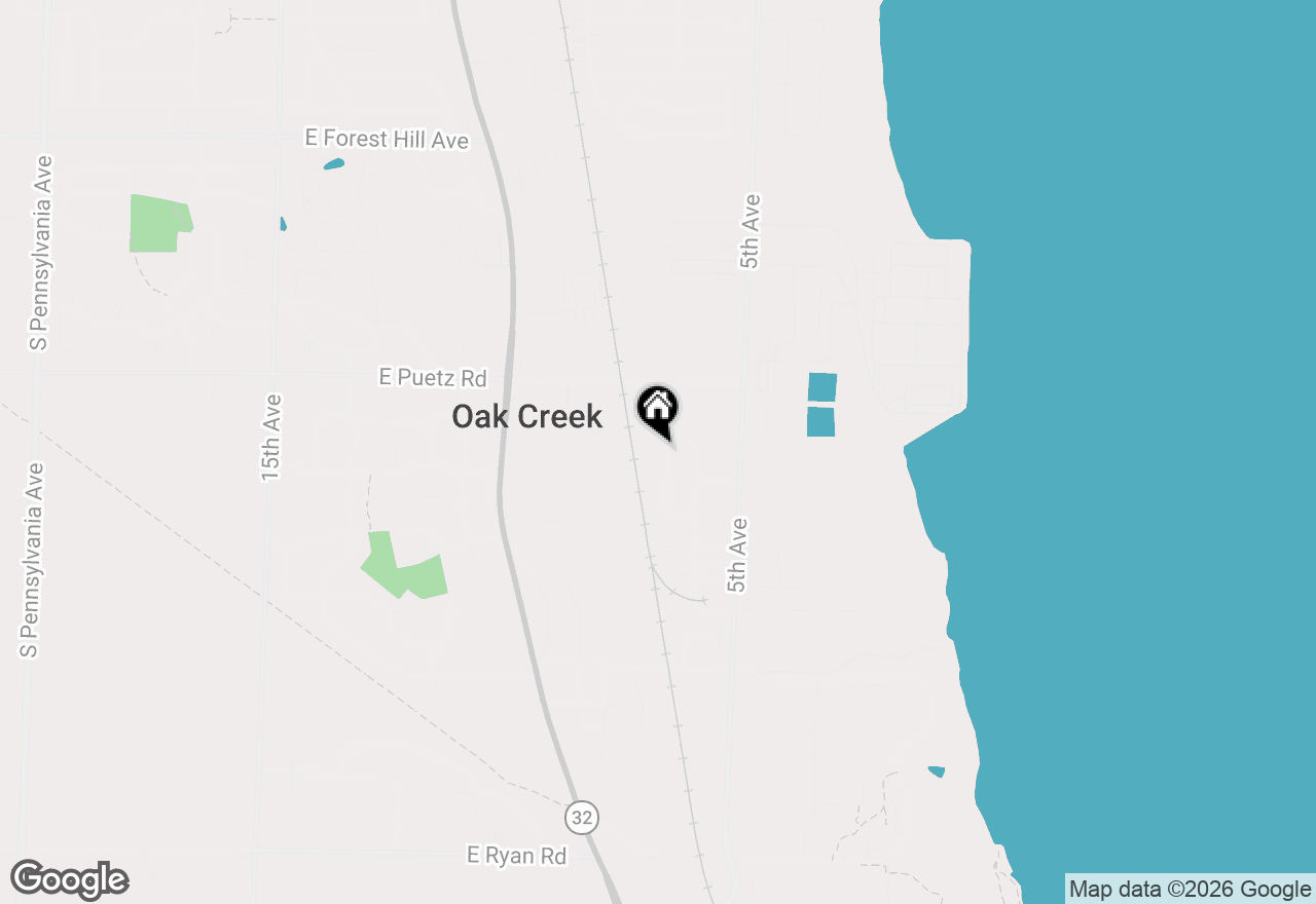 Map of 8821 S Carrollville Cir, Oak Creek, WI 53154