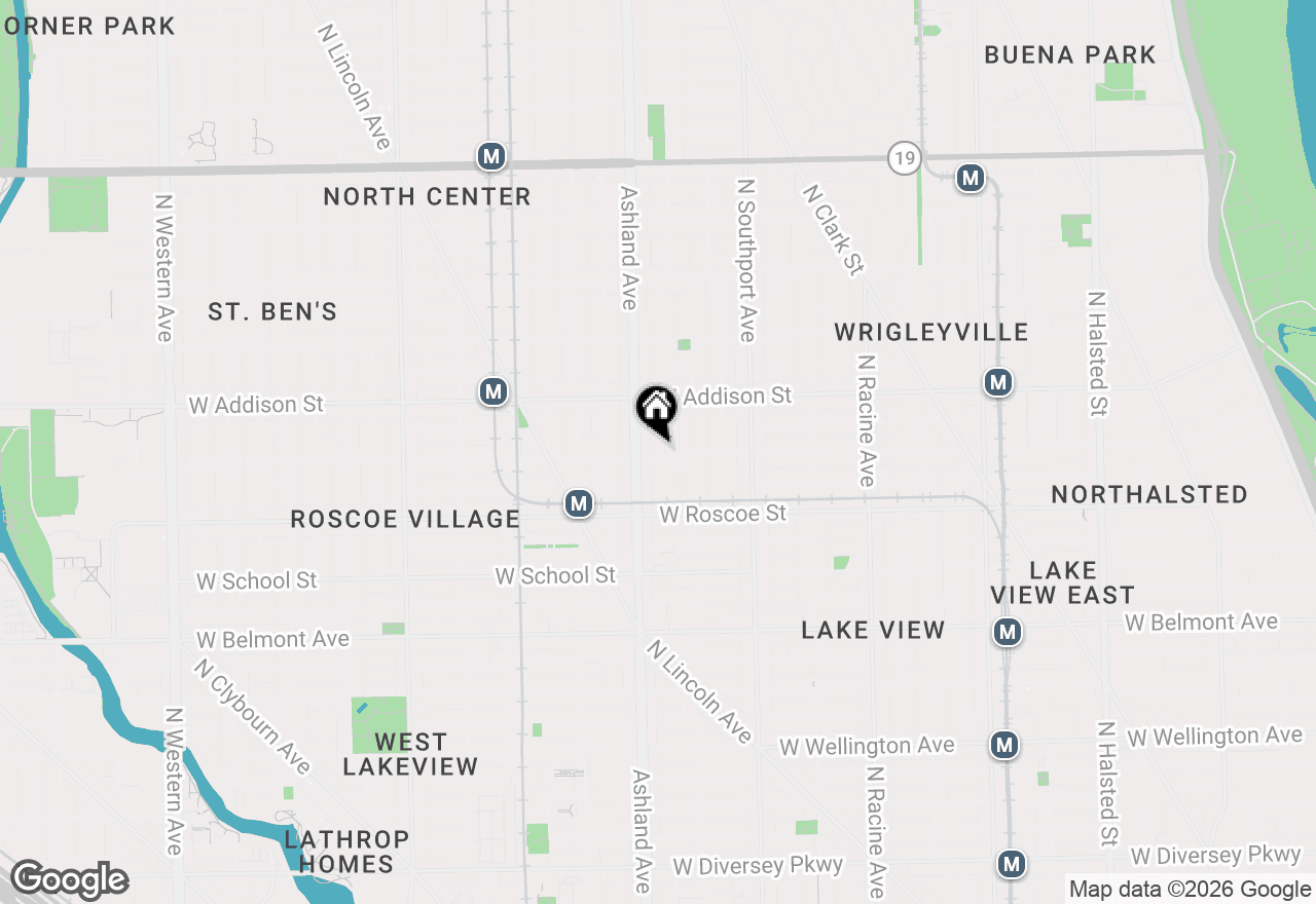 Map of 1542 W Cornelia Avenue #2, Chicago, IL 60657