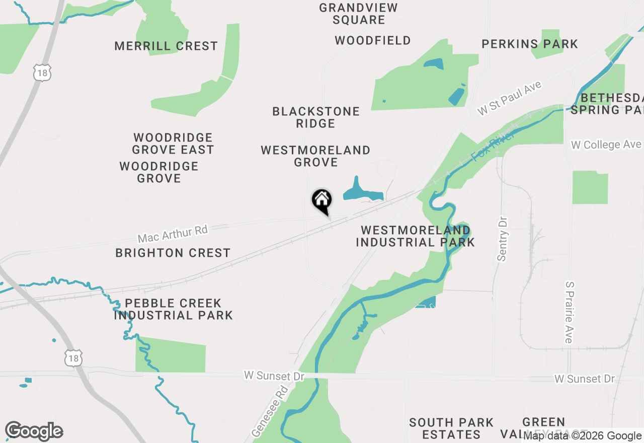 Map of 2143 Macarthur Rd, Waukesha, WI 53188