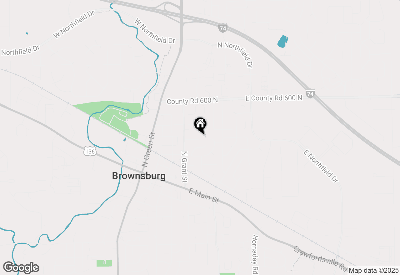 Map of 424 Rodney Street, Brownsburg, IN 46112