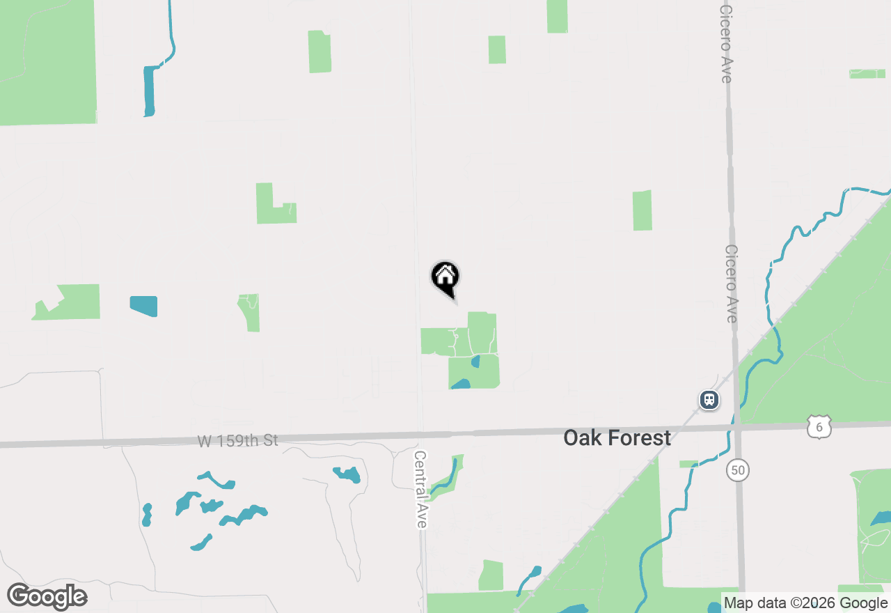 Map of 5535 Adeline Place, Oak Forest, IL 60452