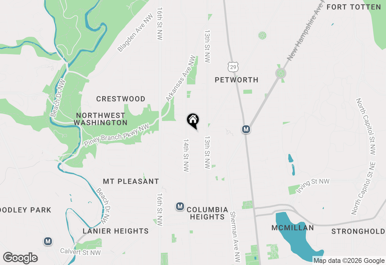 Map of 1358 Spring Road Nw, Washington, DC 20010