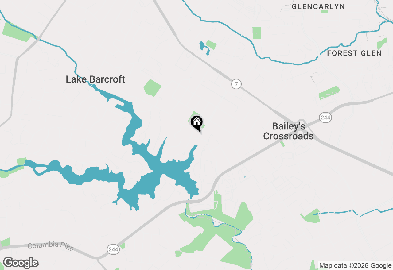 Map of 3442 Glen Carlyn Drive, Falls Church, VA 22041