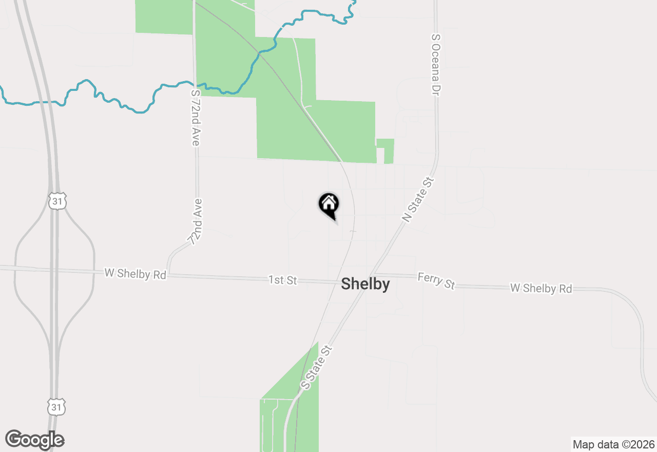 Map of  N Pine Street, Shelby, MI 49455