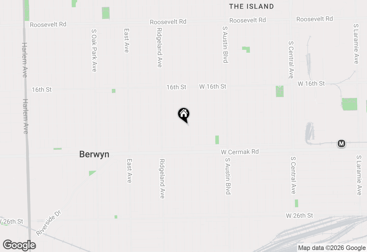 Map of 1910 Harvey Avenue, Berwyn, IL 60402