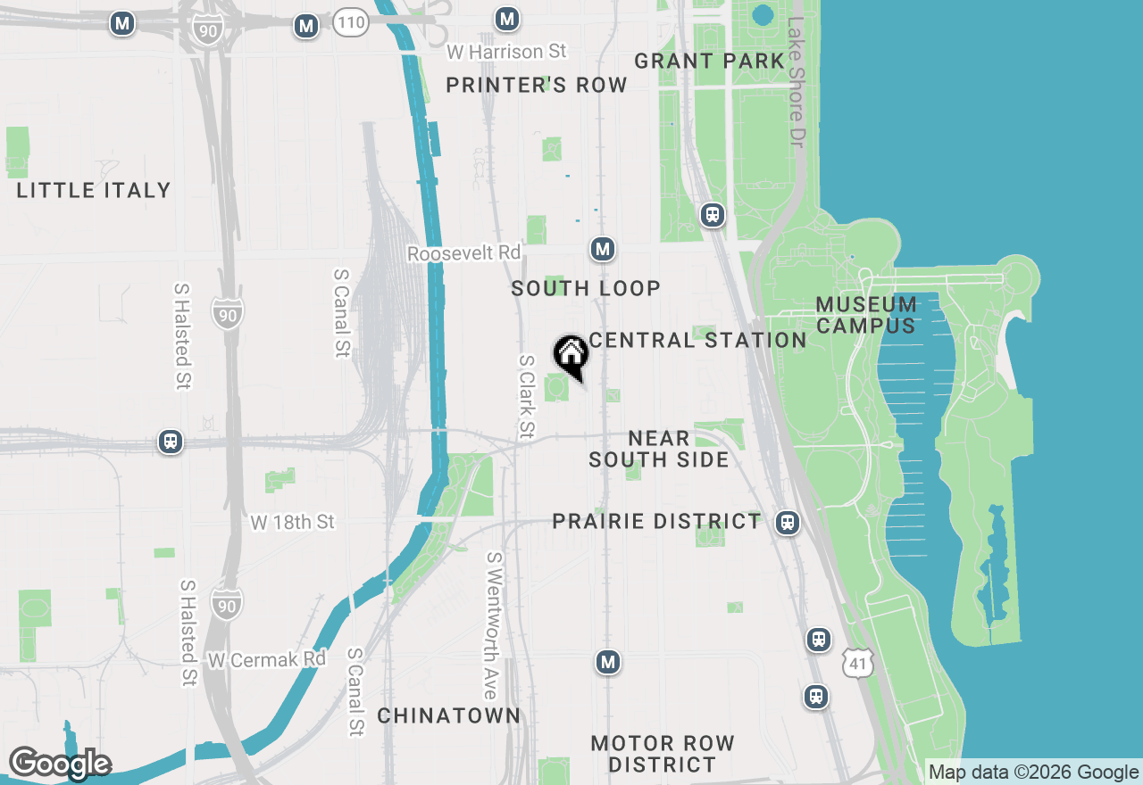 Map of 1441 S Plymouth Avenue #L, Chicago, IL 60605