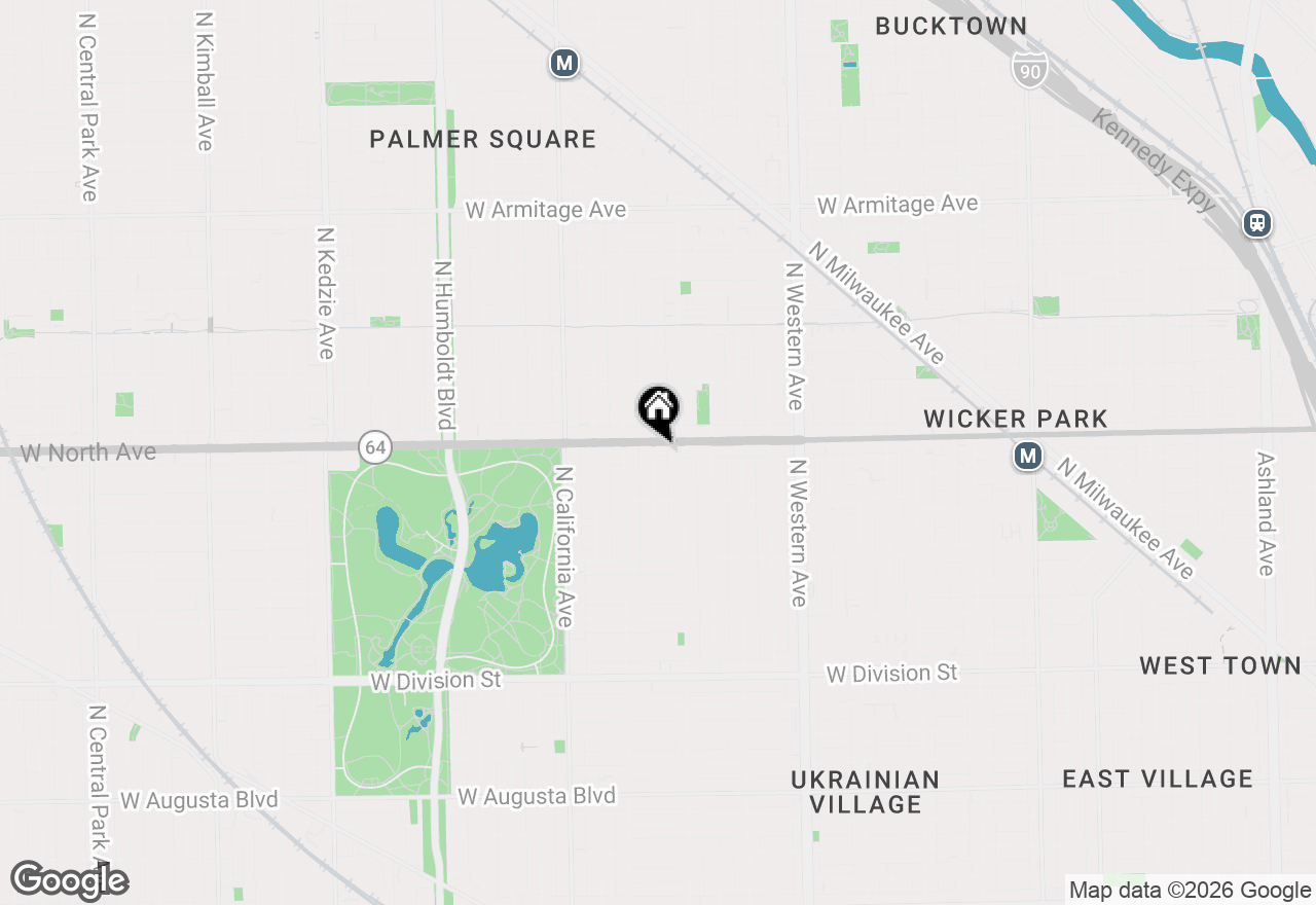 Map of 1555 N Talman Avenue #3D, Chicago, IL 60622