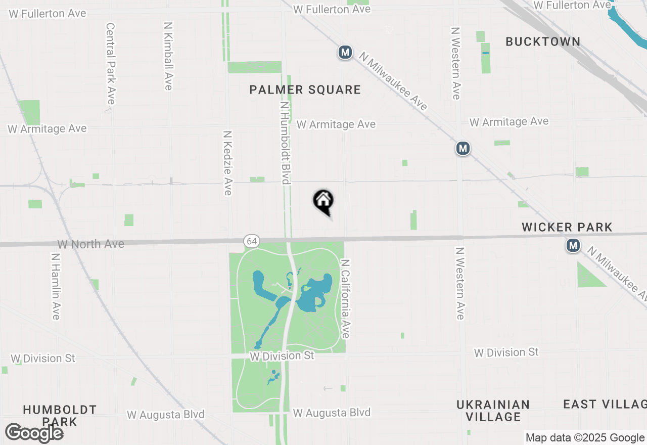 Map of 1633 N Francisco Avenue #2, Chicago, IL 60647