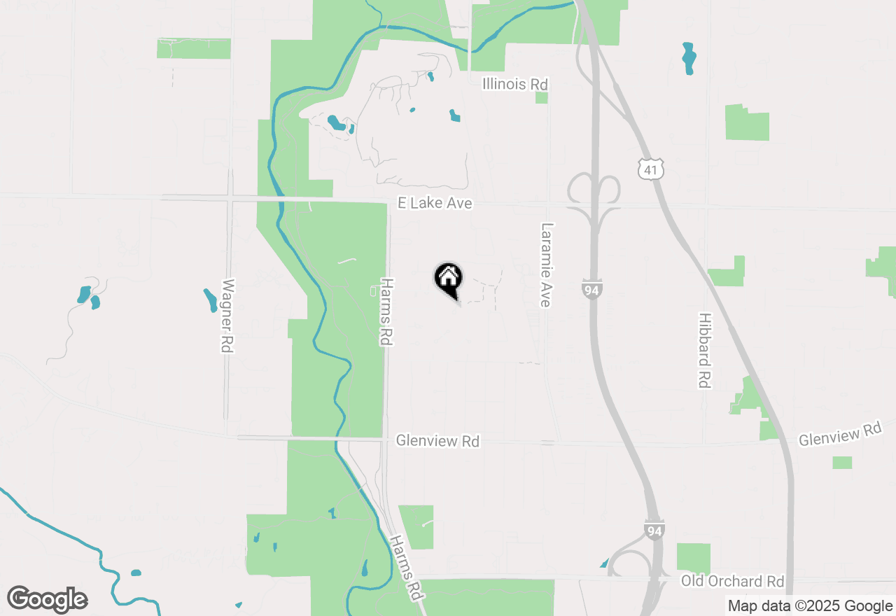 Map of 313 Ferndale Road, Glenview, IL 60025