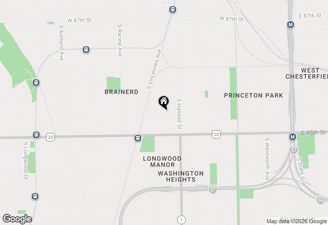 Map of 9318 S Peoria Street, Chicago, IL 60620
