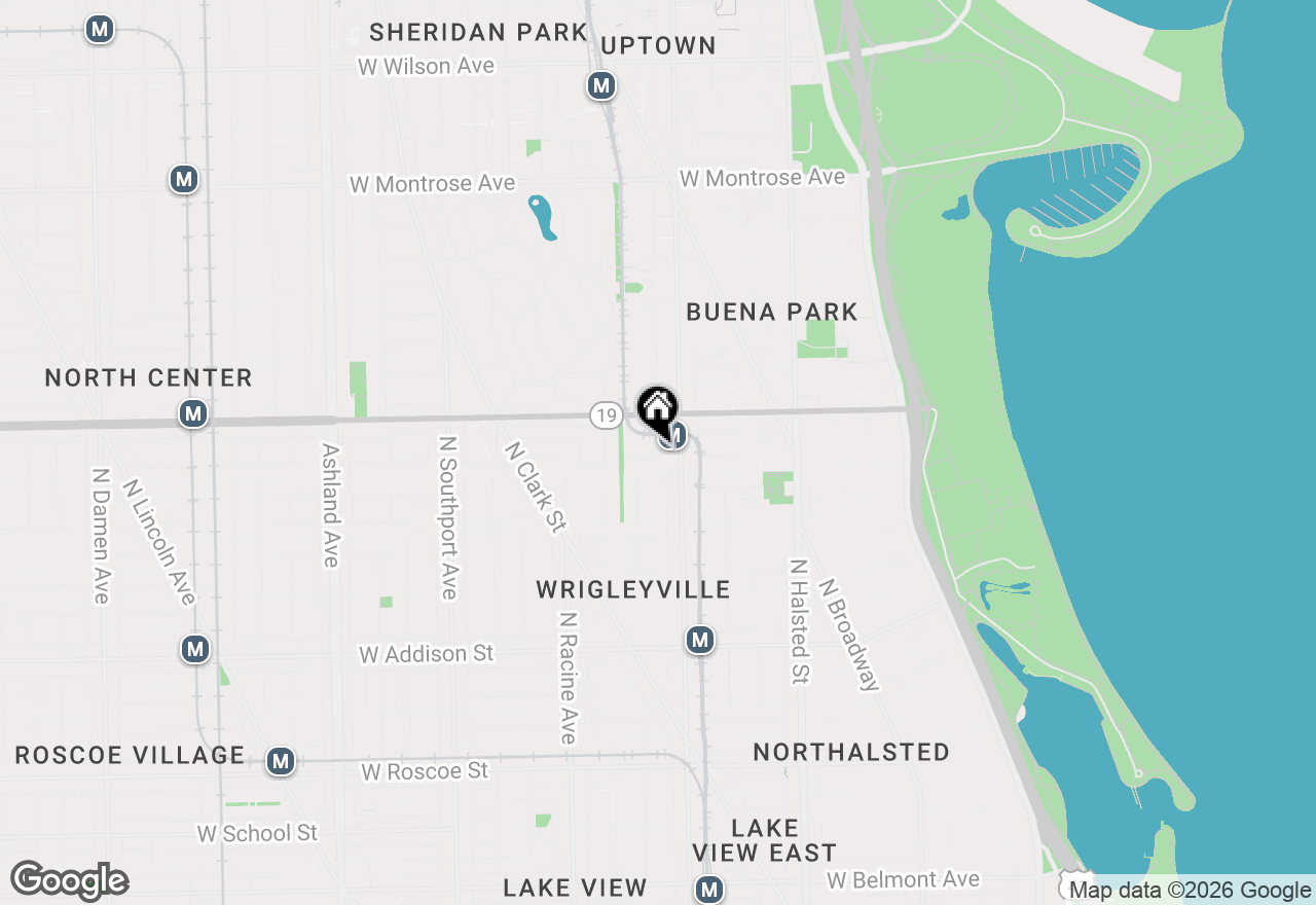 Map of 1023 W Dakin Street #1W, Chicago, IL 60613