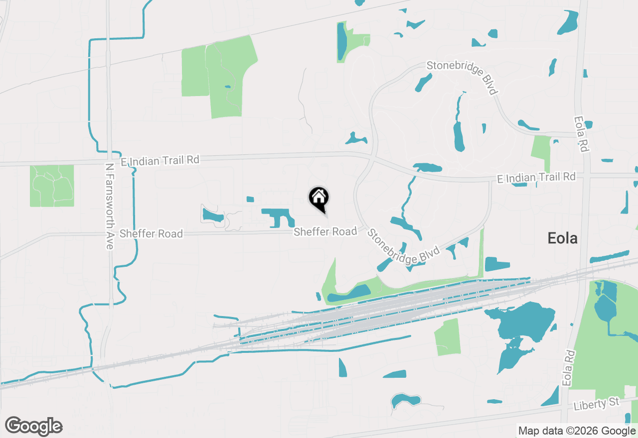 Map of 1104 Heathrow Lane, Aurora, IL 60502