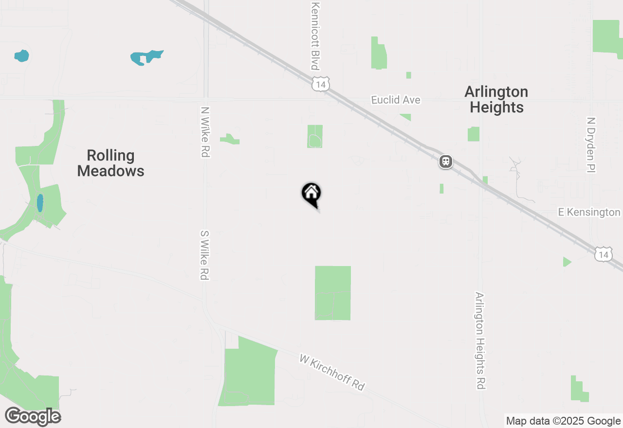 Map of 102 S Kennicott Avenue, Arlington Heights, IL 60005