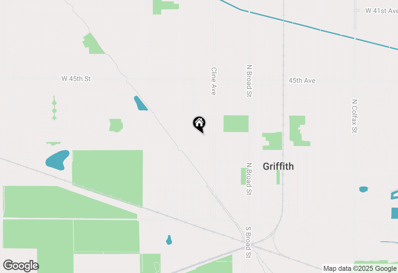 Map of 539 N Raymond Street, Griffith, IN 46319