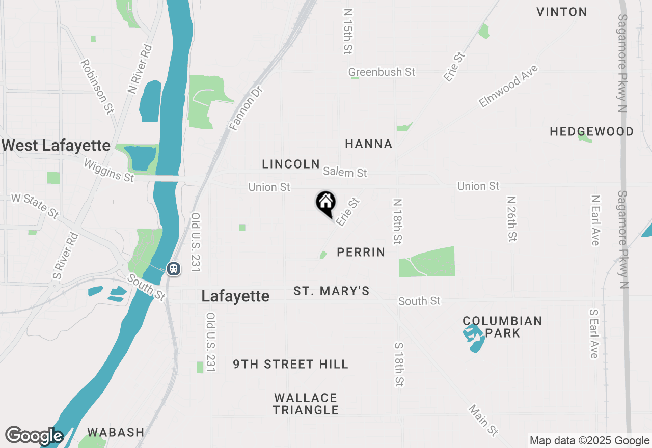 Map of 520 N 13th Street, Lafayette, IN 47904