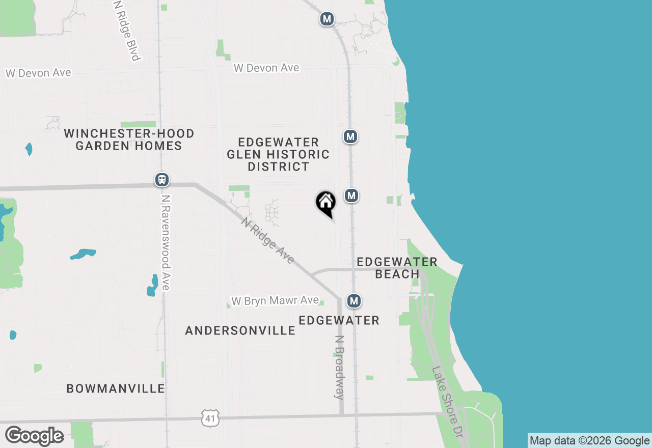Map of 5847 N Magnolia Avenue, Chicago, IL 60660