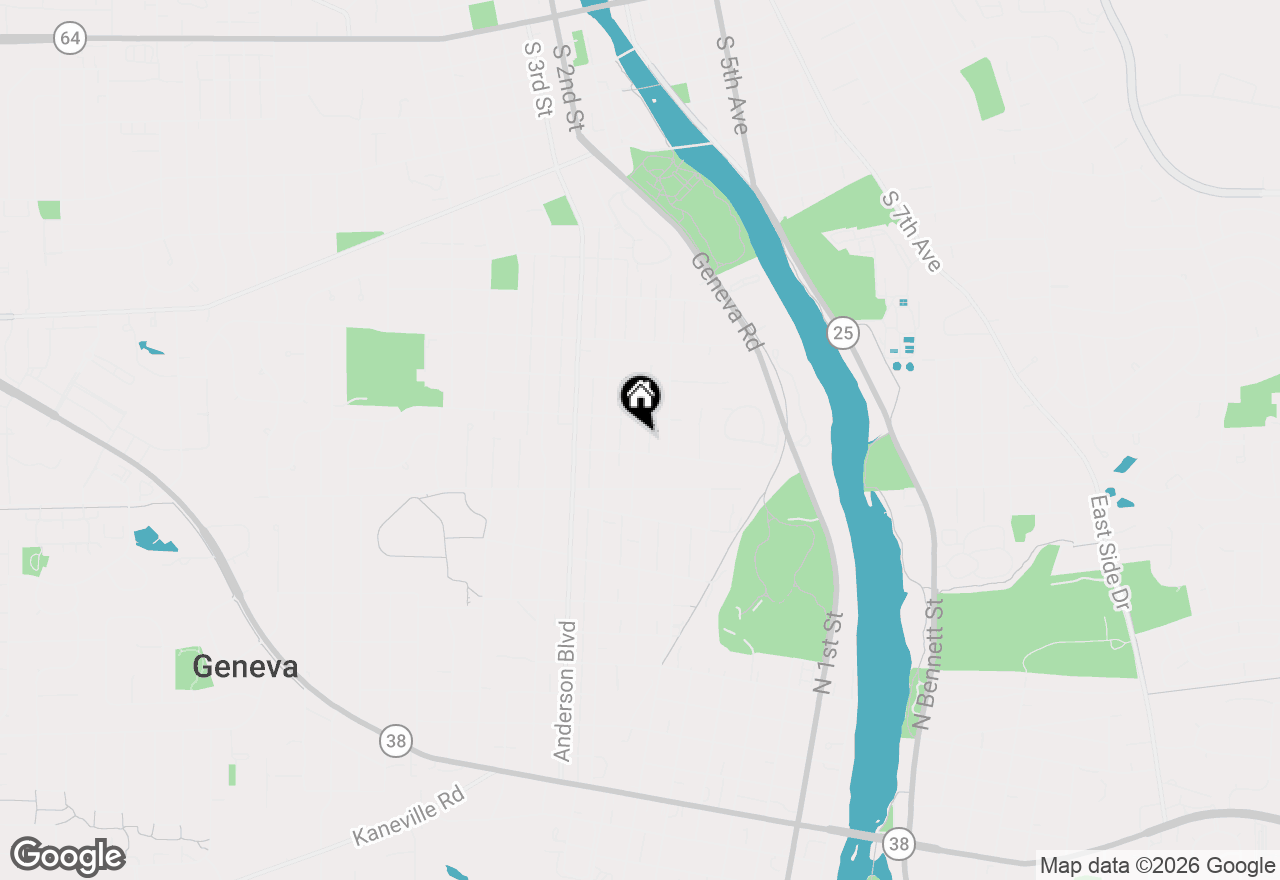 Map of 1326 Elm Street, St. Charles, IL 60174