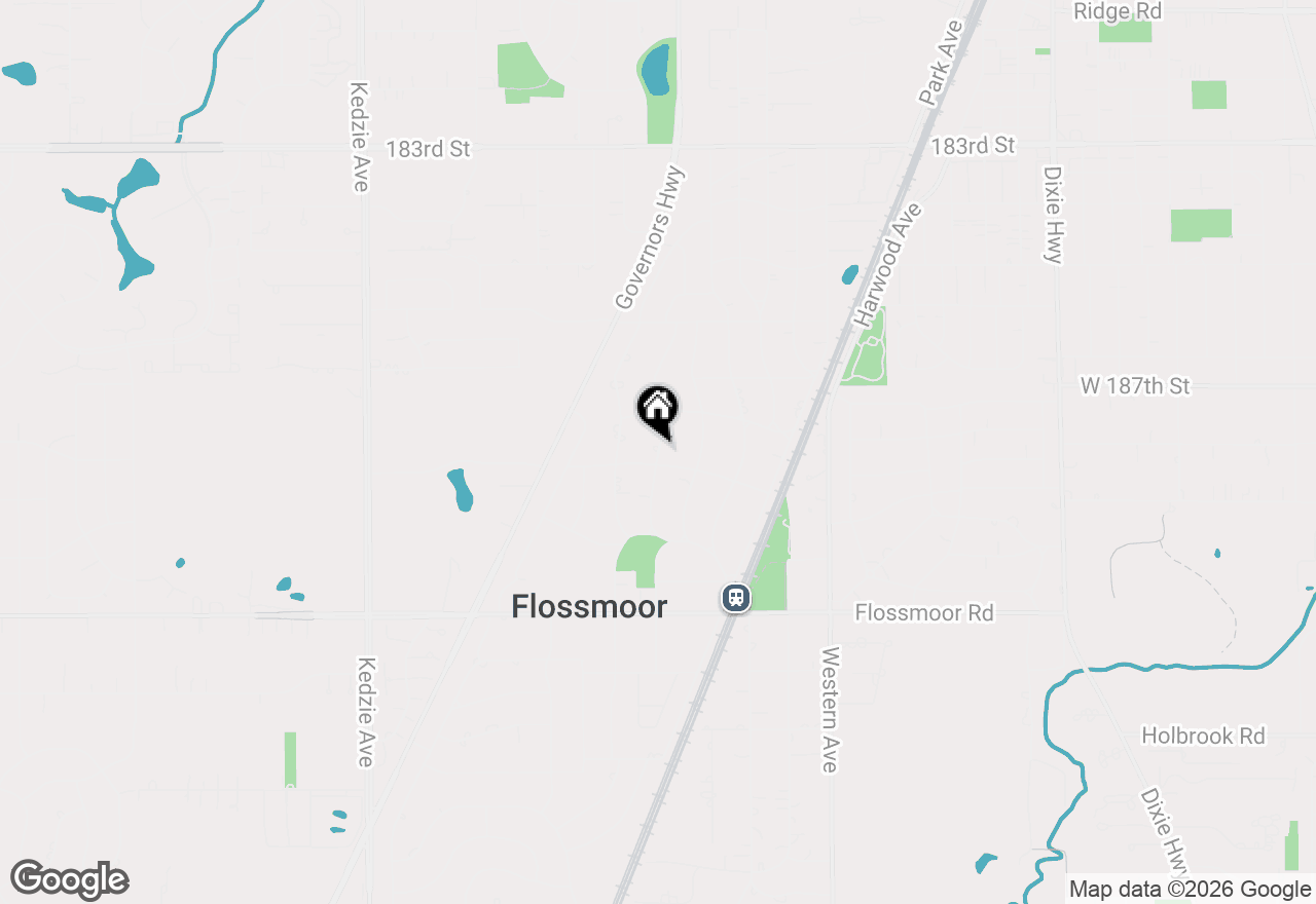 Map of 802 Burns Avenue, Flossmoor, IL 60422