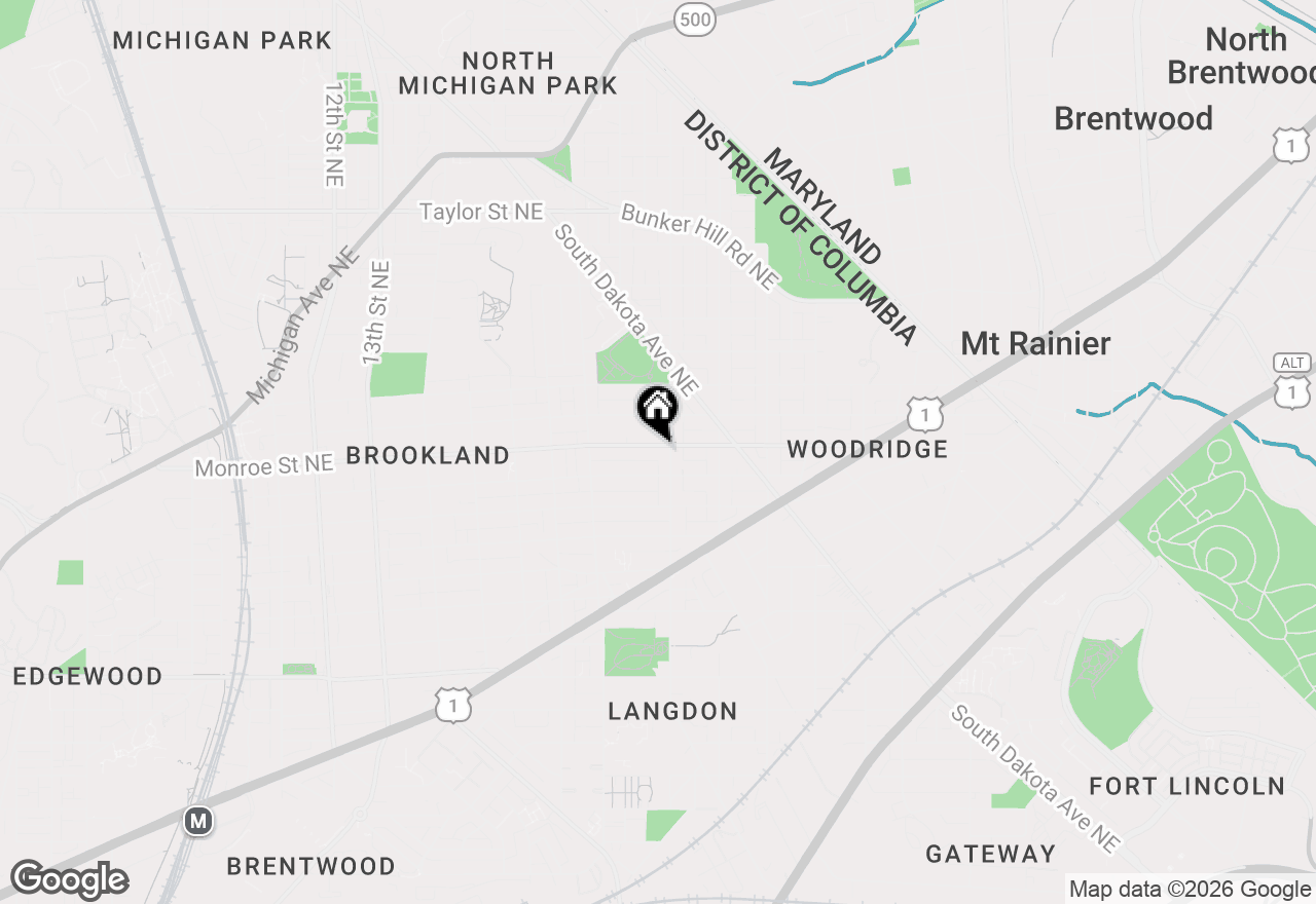 Map of 1843 Monroe Street Ne, Washington, DC 20018
