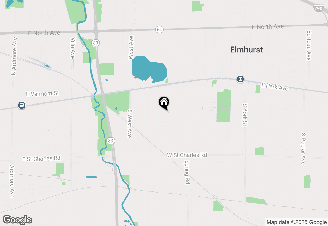 Map of 198 S Hawthorne Avenue, Elmhurst, IL 60126