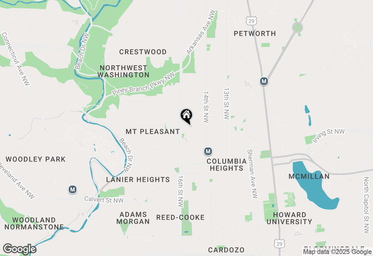 Map of 1523 Park Road Nw #102, Washington, DC 20010