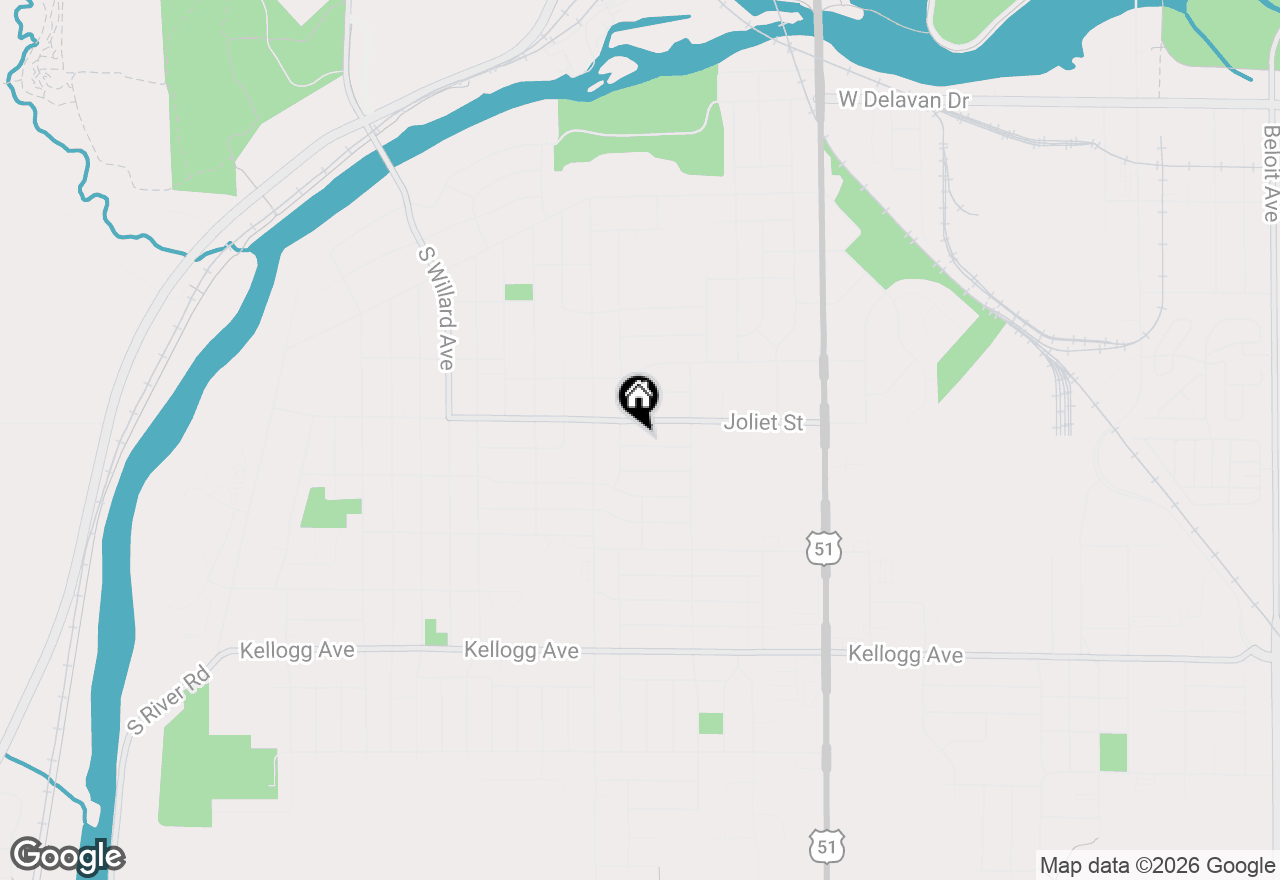 Map of 1616 Crestview Street, Janesville, WI 53546