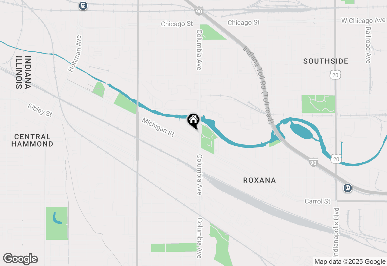 Map of 1152 E Roosevelt Street, Hammond, IN 46320