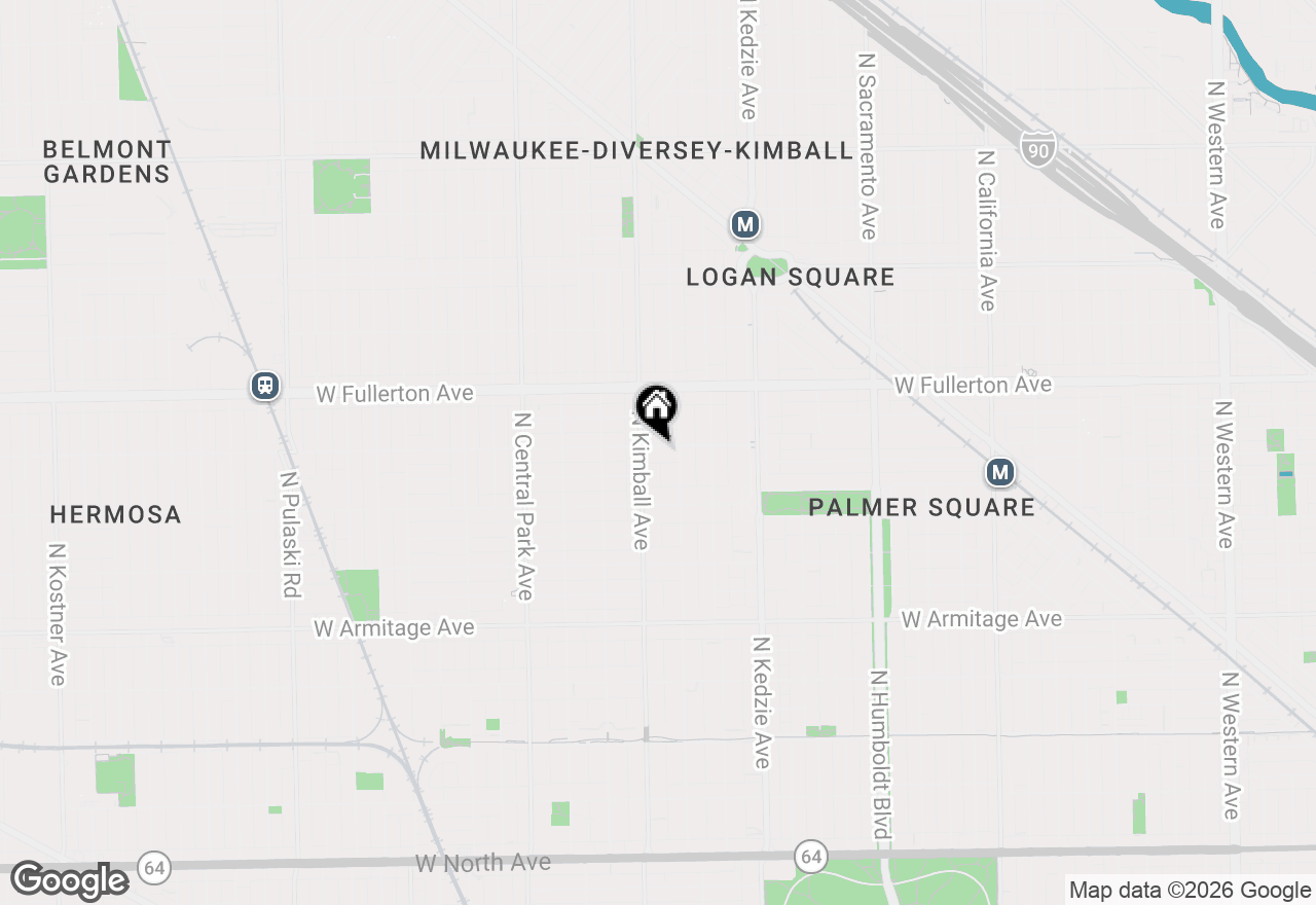 Map of 3323 W Belden Avenue, Chicago, IL 60647