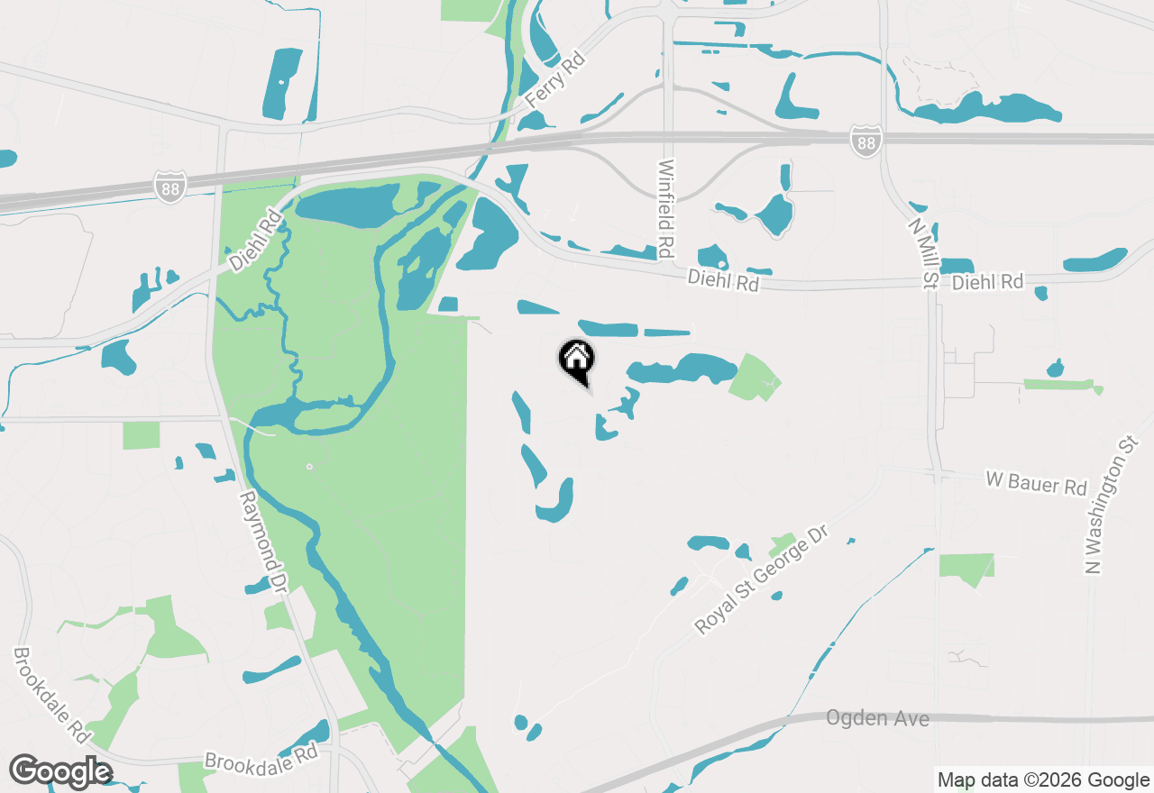 Map of 1612 Fox Bend Court, Naperville, IL 60563