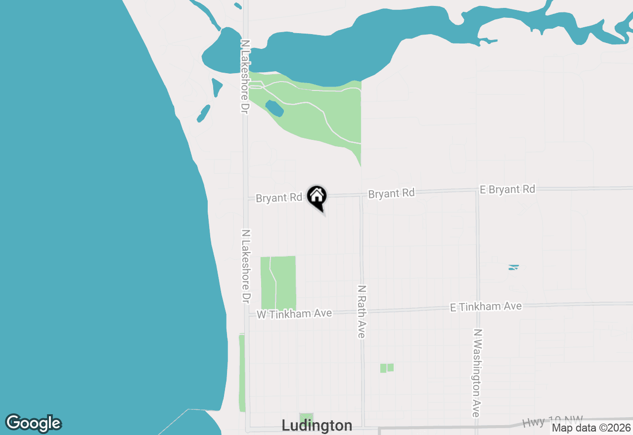 Map of 1028 Beechwood Street, Ludington, MI 49431
