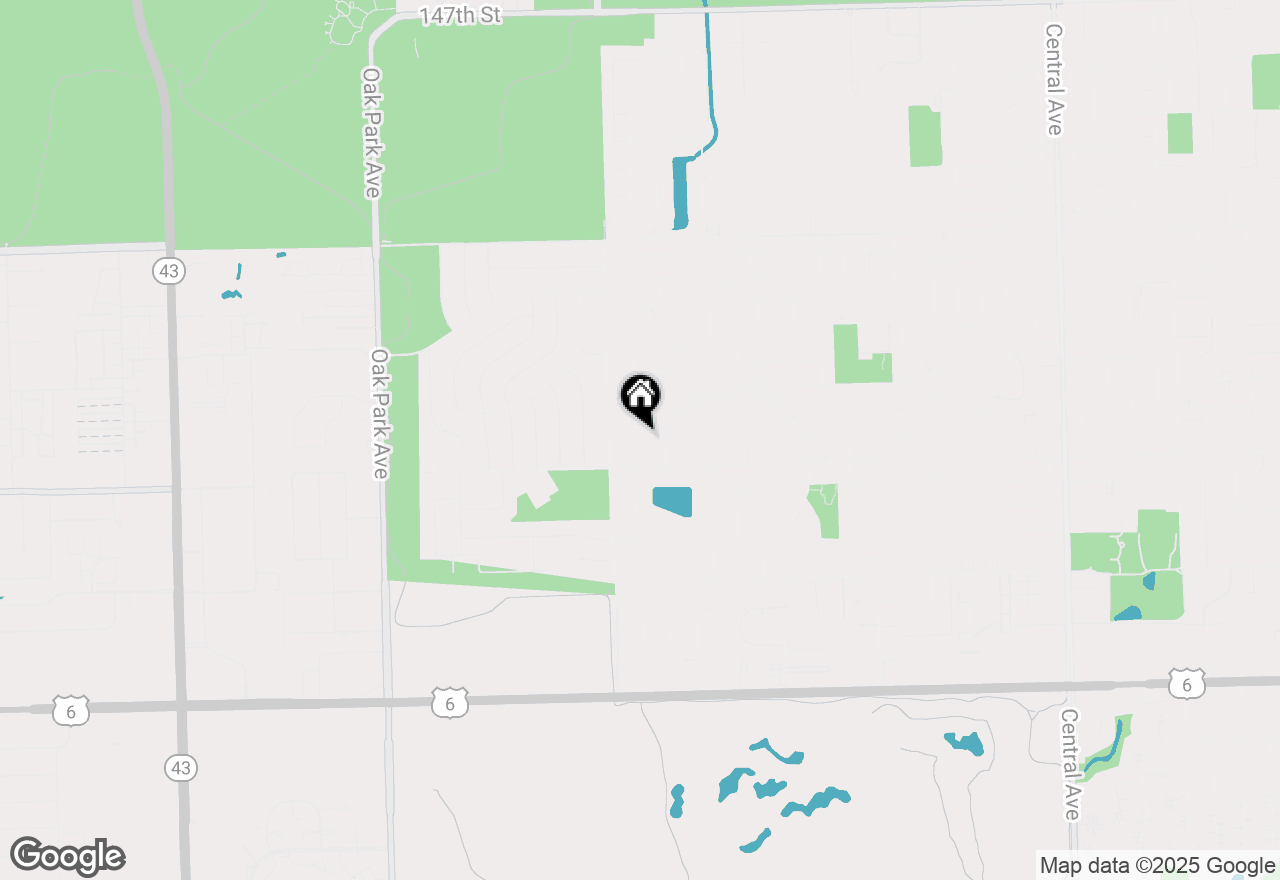 Map of 15435 Orogrande Drive, Oak Forest, IL 60452