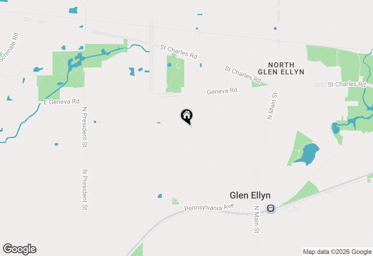 Map of 308 N Maple Street, Glen Ellyn, IL 60137