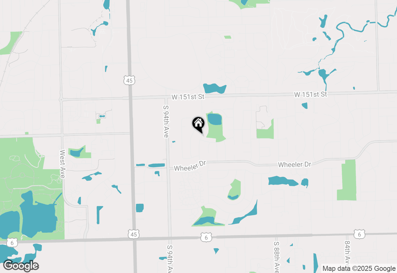 Map of 15324 Regent Drive, Orland Park, IL 60462