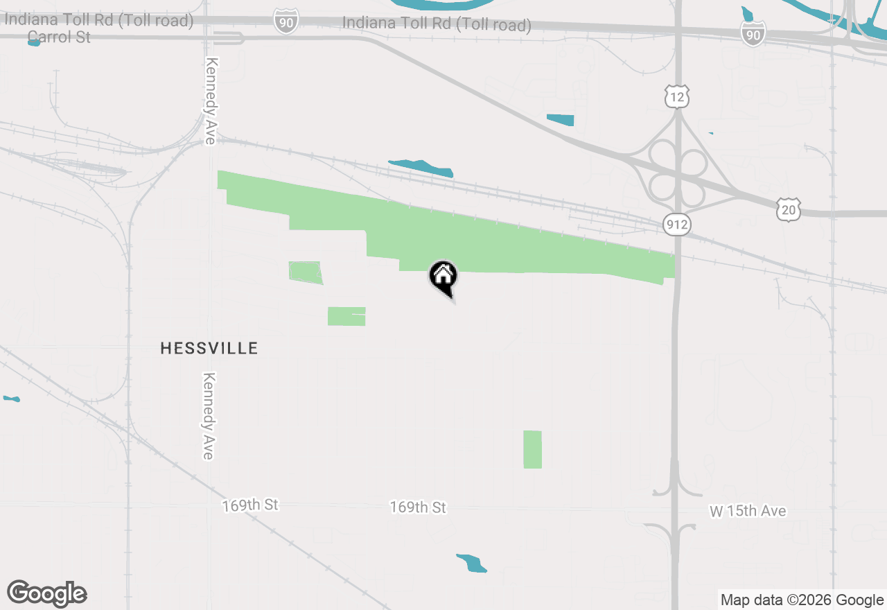 Map of 3352 Kenwood Street, Hammond, IN 46323