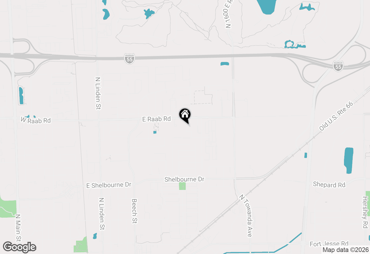 Map of 1629 Cheyenne Lane, Normal, IL 61761