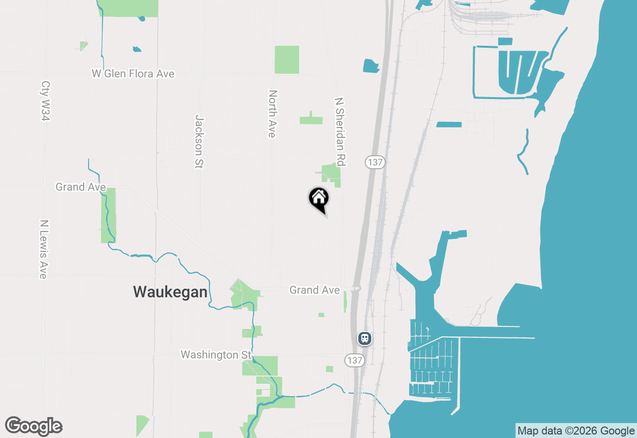 Map of 217 Franklin Street, Waukegan, IL 60085