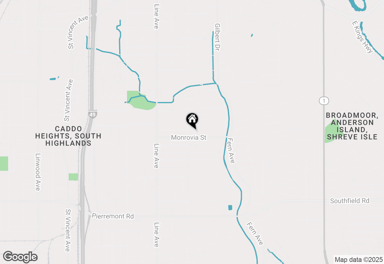 Map of 591 Oneonta Street, Shreveport, LA 71106